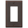 Manhattan Aged Bronze Cast - 1 Rocker Wallplate - Wallplate Warehouse 68RDB 070686565247 1 Rocker