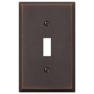 Manhattan Aged Bronze Cast - 1 Toggle Wallplate - Wallplate Warehouse 68TDB 070686565223 1 Toggle