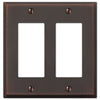 Manhattan Aged Bronze Cast - 2 Rocker Wallplate - Wallplate Warehouse 68RRDB 070686559161 2 Rocker