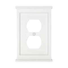 Mantel White Composite - 1 Duplex Wallplate