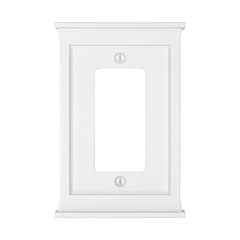 Mantel White Composite - 1 Rocker Wallplate