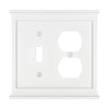 Mantel White Composite - 1 Toggle / 1 Duplex Wallplate - Wallplate Warehouse 15TDW 070686016503 1 Toggle / 1 Duplex