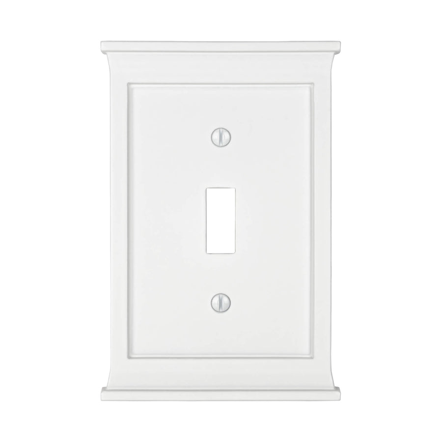 Mantel White Composite - 1 Toggle Wallplate - Wallplate Warehouse 15TW 070686016442 1 Toggle