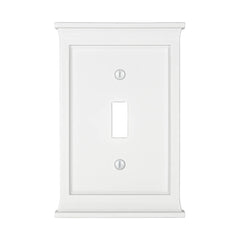 Mantel White Composite - 1 Toggle Wallplate