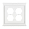 Mantel White Composite - 2 Duplex Wallplate - Wallplate Warehouse 15DDW 070686016497 2 Duplex
