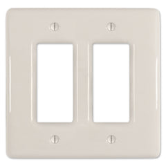 Metro Biscuit Ceramic - 2 Rocker  Wallplate