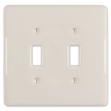Metro Biscuit Ceramic - 2 Toggle Wallplate - Wallplate Warehouse 3000TTBT 070686006481 2 Toggle