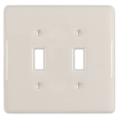 Metro Biscuit Ceramic - 2 Toggle Wallplate