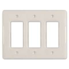 Metro Biscuit Ceramic - 3 Rocker  Wallplate