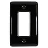 Metro Black Ceramic - 1 Rocker Wallplate - Wallplate Warehouse 3000RBK 070686006610 1 Rocker