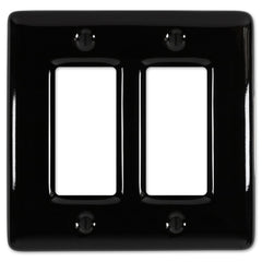 Metro Black Ceramic - 2 Rocker  Wallplate