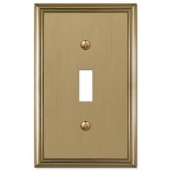 Metro Line Brushed Bronze Cast - 1 Toggle Wallplate
