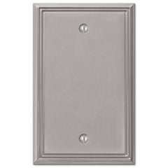 Metro Line Brushed Nickel Cast - 1 Blank Wallplate