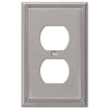 Metro Line Brushed Nickel Cast - 1 Duplex Wallplate - Wallplate Warehouse 77DBN 070686573747 1 Duplex
