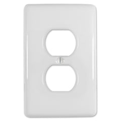 Metro White Ceramic - 1 Duplex Wallplate