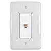 Metro White Ceramic - 1 Phone Jack Wallplate - Wallplate Warehouse 3000PHW 070686006467 Phone Jacks
