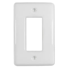 Metro White Ceramic - 1 Rocker Wallplate
