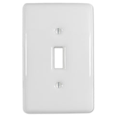 Metro White Ceramic - 1 Toggle Wallplate