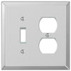Mirror Acrylic - 1 Toggle / 1 Duplex Wallplate - Wallplate Warehouse 66TD 070686159118 1 Toggle / 1 Duplex