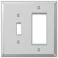 Mirror Acrylic - 1 Toggle / 1 Rocker Wallplate