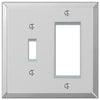 Mirror Acrylic - 1 Toggle / 1 Rocker Wallplate - Wallplate Warehouse 66TR 070686575444 1 Toggle / 1 Rocker