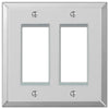 Mirror Acrylic - 2 Rocker Wallplate - Wallplate Warehouse 66RR 070686350096 2 Rocker