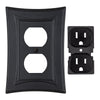 Modern Biba Matte Black Cast - 1 Duplex Wallplate - Wallplate Warehouse 96DCMB - B 070686015438 1 Duplex