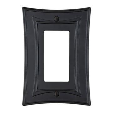 Modern Biba Matte Black Cast - 1 Rocker Wallplate - Wallplate Warehouse 96RMB - B 070686015445 1 Rocker