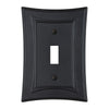 Modern Biba Matte Black Cast - 1 Toggle Wallplate - Wallplate Warehouse 96TMB - B 070686015407 1 Toggle
