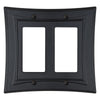 Modern Biba Matte Black Cast - 2 Rocker Wallplate - Wallplate Warehouse 96RRMB - B 070686015452 2 Rocker
