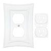 Modern Biba Matte White Cast - 1 Duplex Wallplate - Wallplate Warehouse 96DCMW - B 070686015506 1 Duplex
