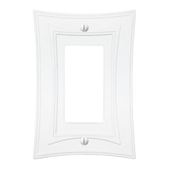 Modern Biba Matte White Cast - 1 Rocker Wallplate