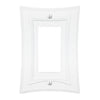 Modern Biba Matte White Cast - 1 Rocker Wallplate - Wallplate Warehouse 96RMW - B 070686015513 1 Rocker