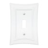Modern Biba Matte White Cast - 1 Toggle Wallplate - Wallplate Warehouse 96TMW - B 070686015476 1 Toggle