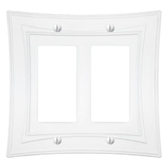 Modern Biba Matte White Cast - 2 Rocker Wallplate