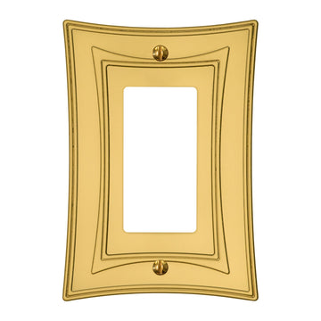Modern Biba Satin Gold Cast - 1 Rocker Wallplate - Wallplate Warehouse 96RSG - B 070686015377 1 Rocker
