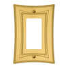 Modern Biba Satin Gold Cast - 1 Rocker Wallplate - Wallplate Warehouse 96RSG - B 070686015377 1 Rocker