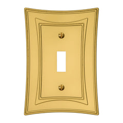 Modern Biba Satin Gold Cast - 1 Toggle Wallplate
