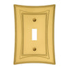 Modern Biba Satin Gold Cast - 1 Toggle Wallplate - Wallplate Warehouse 96TSG - B 070686015339 1 Toggle