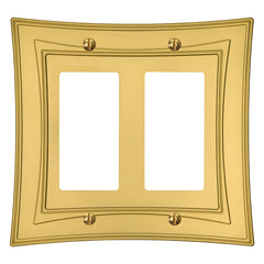 Modern Biba Satin Gold Cast - 2 Rocker Wallplate
