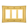 Modern Biba Satin Gold Cast - 3 Rocker Wallplate - Wallplate Warehouse 96RRRSG - B 070686015391 3 Rocker