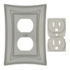 Modern Biba Satin Nickel Cast - 1 Duplex Wallplate - Wallplate Warehouse 96DCN - B 070686015575 1 Duplex