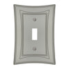 Modern Biba Satin Nickel Cast - 1 Toggle Wallplate - Wallplate Warehouse 96TN - B 070686015544 1 Toggle