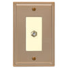 Moderne Brushed Bronze Steel - 1 Cable Jack Wallplate - Wallplate Warehouse 148CXBZ 070686587225 Cable Jacks