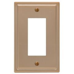 Moderne Brushed Bronze Steel - 1 Rocker Wallplate