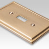 Moderne Brushed Bronze Steel - 1 Toggle / 1 Duplex Wallplate - Wallplate Warehouse 148TDBZ 070686587164 1 Toggle / 1 Duplex