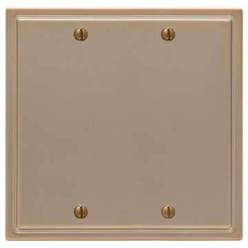 Moderne Brushed Bronze Steel - 2 Blank Wallplate - Wallplate Warehouse 148BBBZ - B 070686020036 2 Blank