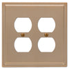 Moderne Brushed Bronze Steel - 2 Duplex Wallplate - Wallplate Warehouse 148DDBZ 070686587157 2 Duplex