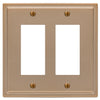 Moderne Brushed Bronze Steel - 2 Rocker Wallplate - Wallplate Warehouse 148RRBZ 070686587188 2 Rocker