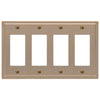 Moderne Brushed Bronze Steel - 4 Rocker Wallplate - Wallplate Warehouse 148R4BZ - B 070686020098 4 Rocker